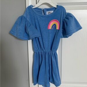 Lola Blue Ruffled Sundress with Flutter Sleeves